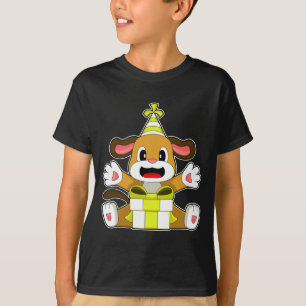 T-shirt Chapeau de fête d'anniversaire d'hippopotame