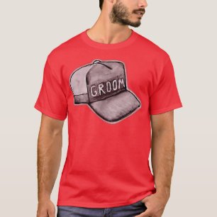 T-shirt Chapeau de marié mignon fiançailles mariage enterr
