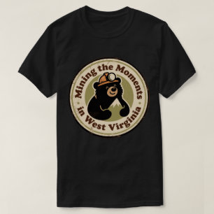 T-shirt Chapeau de mineur ours vintage drôle de Virginie-O