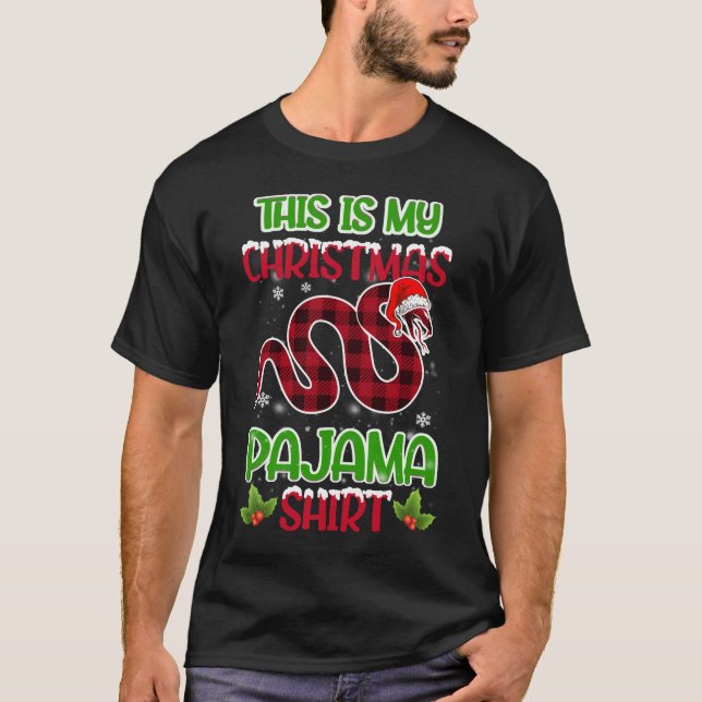 T-shirt Chapeau de Noël C'est mon pyjama de Noël de serpen (Devant)