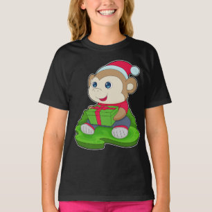 T-shirt Chapeau de Noël du singe