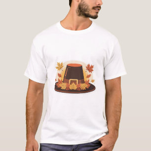 T-shirt Chapeau de pèlerin de Thanksgiving � Dessin de réc