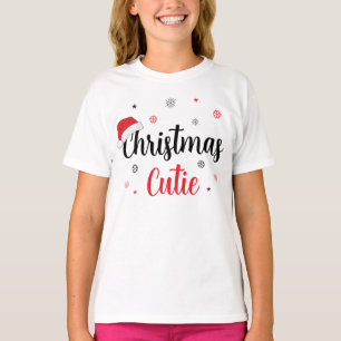 T-shirt Chapeau de Père Noël pour petite chérie de Noël