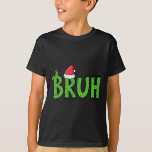 T-shirt Chapeau de Santa Bruh Noël Drôle de Xmas Meme Humo