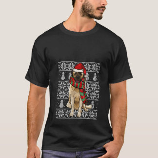 T-shirt Chapeau de Santa Femme Xmas Berger Anatolien laid