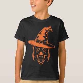 T-shirt Chapeau de sorcière pour chien de berger allemand