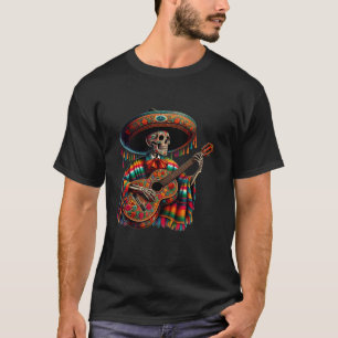 T-shirt Chapeau de squelette mexicain Cinco De Mayo Fête A