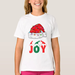 T-shirt Chapeau rouge et texte joyeux décoré