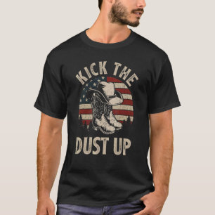 T-shirt Chapeau Vintage Cowbot Kick The Dust Up Western Co