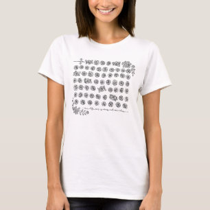 T-shirt Chapelet floral de prière - Mère Marie bénie D