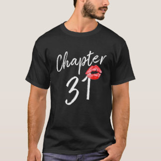 T-shirt Chapitre 31 Red Lips Dames Anniversaire 31