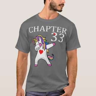 T-shirt chapitre 33 licorne dabbing heureux anniversaire 3