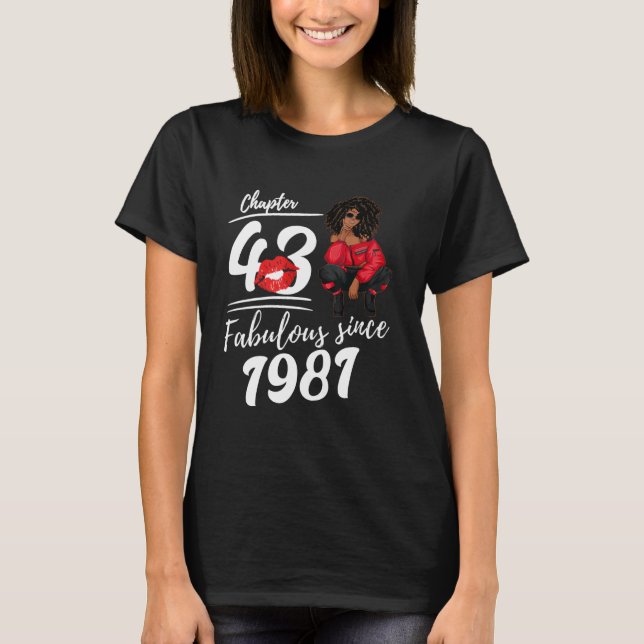 T-shirt Chapitre 43 Fabuleux depuis 1981 43e anniversaire  (Devant)