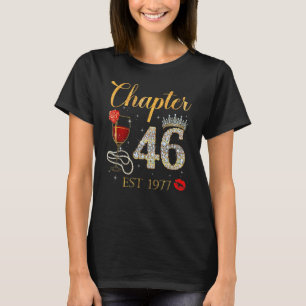 T-shirt Chapitre 46 Années EST 1977 46e Anniversaire Red R