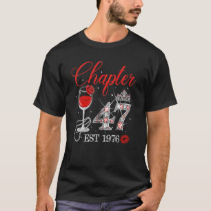 T-shirt Chapitre 47 Années EST 1976 47e Anniversaire Red R
