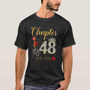 T-shirt Chapitre 48 Années EST 1974 48E Anniversaire Roug