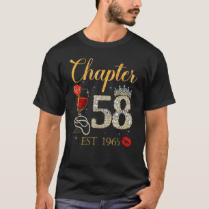 T-shirt Chapitre 58 Ans EST 1965 58e Anniversaire Rose Rou