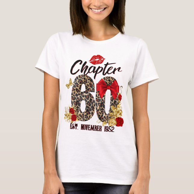 T-shirt Chapitre 60 Léopard rouge et or 60e anniversaire (Devant)