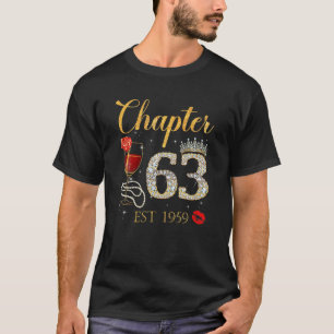T-shirt Chapitre 63 Années EST 1959 63E Anniversaire Red 