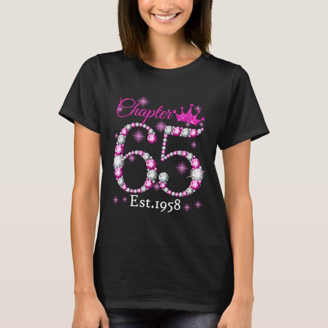 T-shirt Chapitre 65 Fabriqué en 1958 65e anniversaire Quee (Devant)