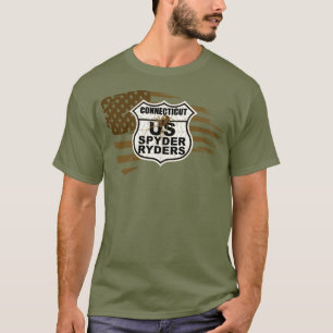 T-shirt Chapitre du Connecticut - Drapeau en lambeaux sépi