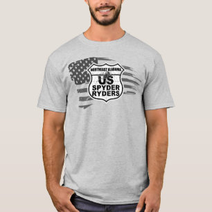 T-shirt Chapitre du nord-est de l'Alabama - Drapeau déchir