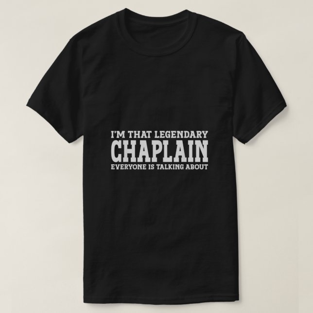 T-shirt Chaplain Titre du travail Employé Drôle Profession (Design devant)