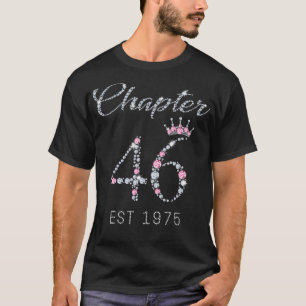T-shirt Chapter 46 EST 1975 46Th Birthday Tee Gift For Wom