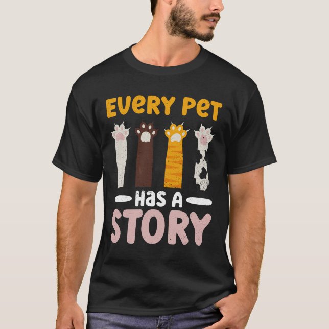 T-shirt Chaque animal de compagnie a une histoire - milita (Devant)