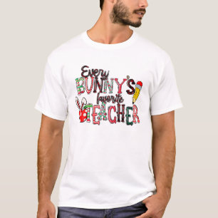 T-shirt Chaque Bunnys Professeur Préféré Joyeux Pâques 202