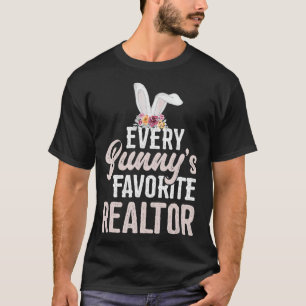 T-shirt Chaque Bunnys Realtor Favori Rabbit Immobilier A