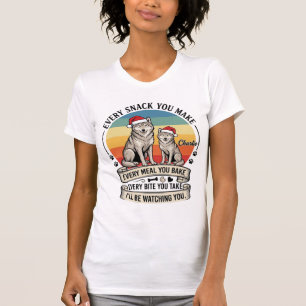 T-shirt Chaque friandise que vous faites Chien Père Noël C
