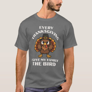 T-shirt Chaque jour de Thanksgiving, je fais un doigt d'ho