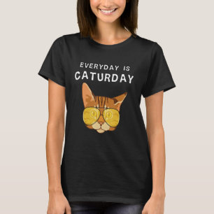 T-shirt Chaque jour est Caturday  Hipster Chat Maman
