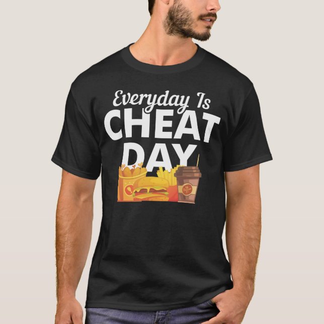 T-shirt Chaque jour est Cheat Day Food Don (Devant)