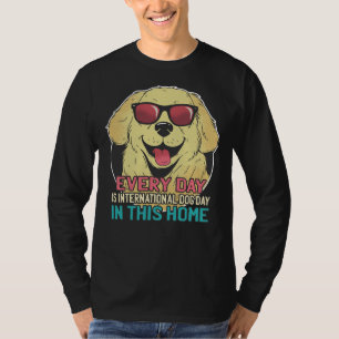 T-shirt Chaque Jour Est International Dog Day Golden Retri