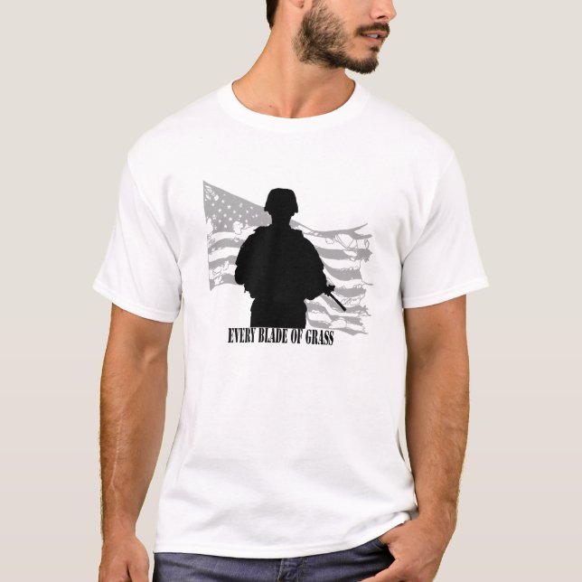 T-shirt CHAQUE LAME de chemise patriotique militaire (Devant)