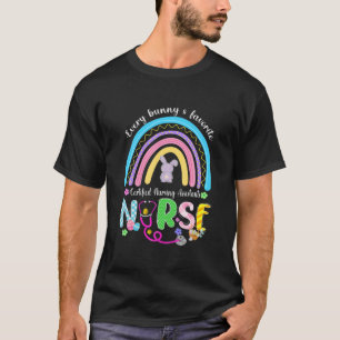 T-shirt Chaque lapin favori Cna Nurse Bunny Rainbow Gif