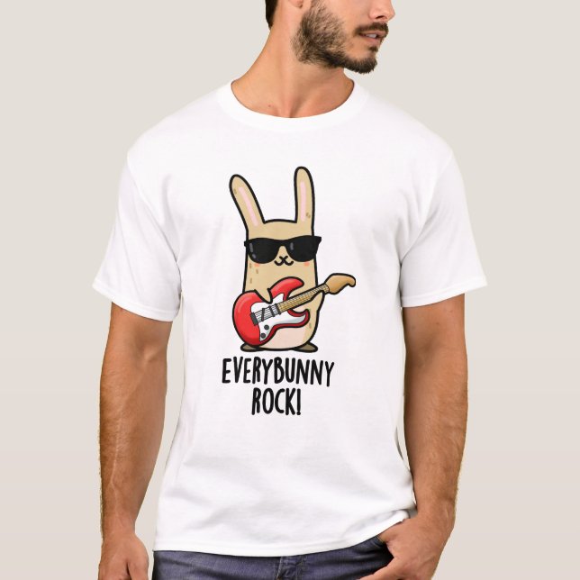 T-shirt Chaque Lapin Rock Drôle Animal Rabbit Pun (Devant)