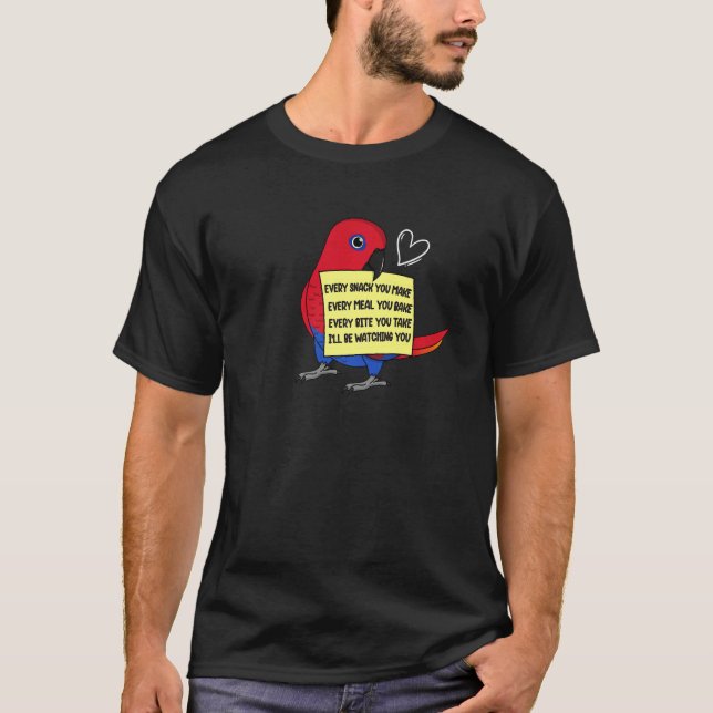 T-shirt Chaque repas de collation ou morsure I Parrot Ecle (Devant)