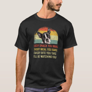 T-shirt Chaque Snack Vous Faites Boston Terrier Chien Mama