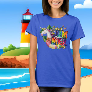 T-shirt char à licorne doux en été
