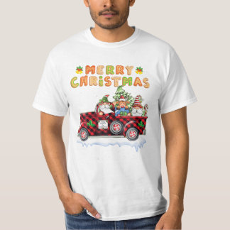 T-shirt Char de Noël Buffalo Plaid Chr