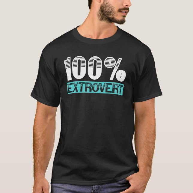 T-shirt Character Friendly Behavior Extroverted Extrovert  (Devant)