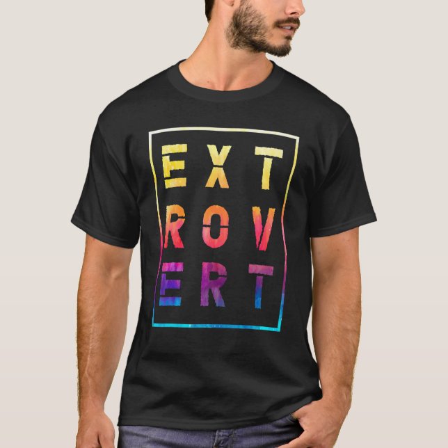T-shirt Character Friendly Behavior Extroverted Extrovert  (Devant)