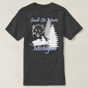 T-shirt Charbon de bois d'ours de Snowmobile de chambre