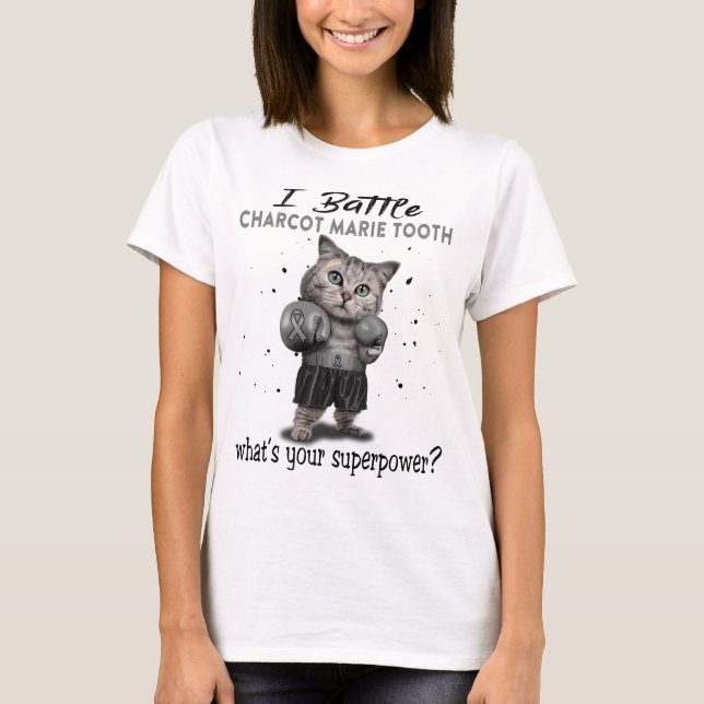 T-shirt Charcot Marie Sensibilisation aux dents Ruban Cade (Devant)