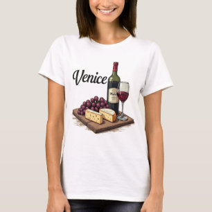 T-shirt Charcuterie & Merlot Euro Venise Style Tee