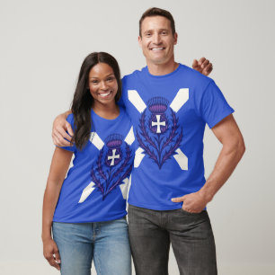 T-shirt Chardon stylisé Croix de Saint-André et Saltire