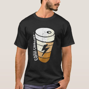 T-shirt Chargement Batterie Lightning Coffee Coupe